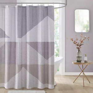 NEW DÉCOR STUDIO Amina Cotton Geometric 72" x 72" Shower Curtain